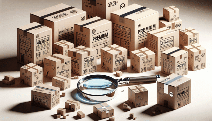 Stack of premium, double-walled UK-made cardboard boxes labelled "Fragile", inspected for damage.